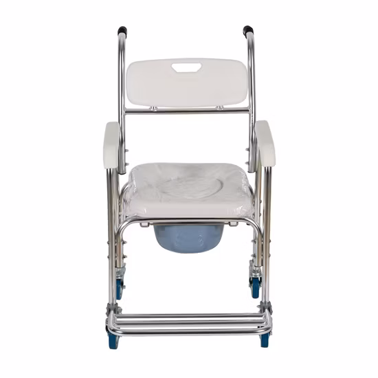 Medical Products Manual Patients Transfer Chair with Wheels Medical Shift Machine with Commode Toilet for Disabled Elderly
