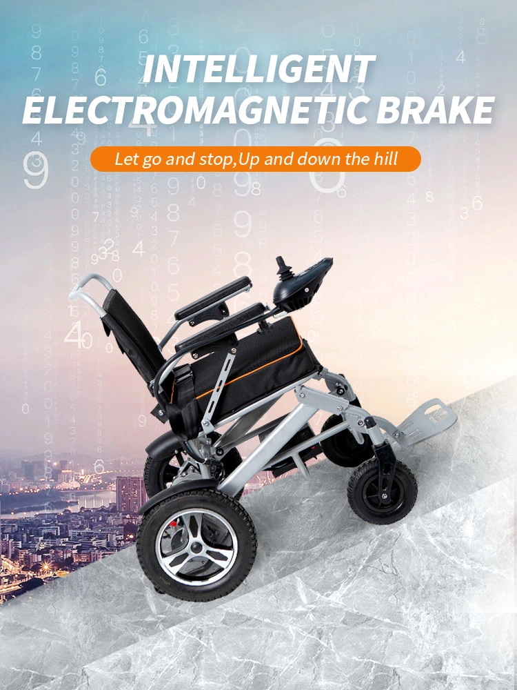 Aluminium Lithium Battery Folding Lightweight Motorized Electric Power Wheelchair