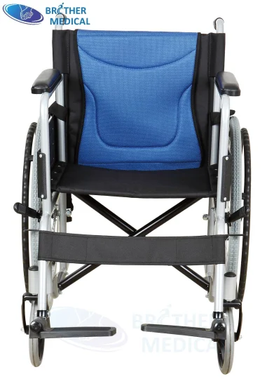 Sedia a rotelle manuale pieghevole di base in acciaio Economy Standard Chrome Foshan 809 Assistenza domiciliare per pazienti Mobilità per anziani Sedia a rotelle Attrezzature mediche Ospedale FDA CE